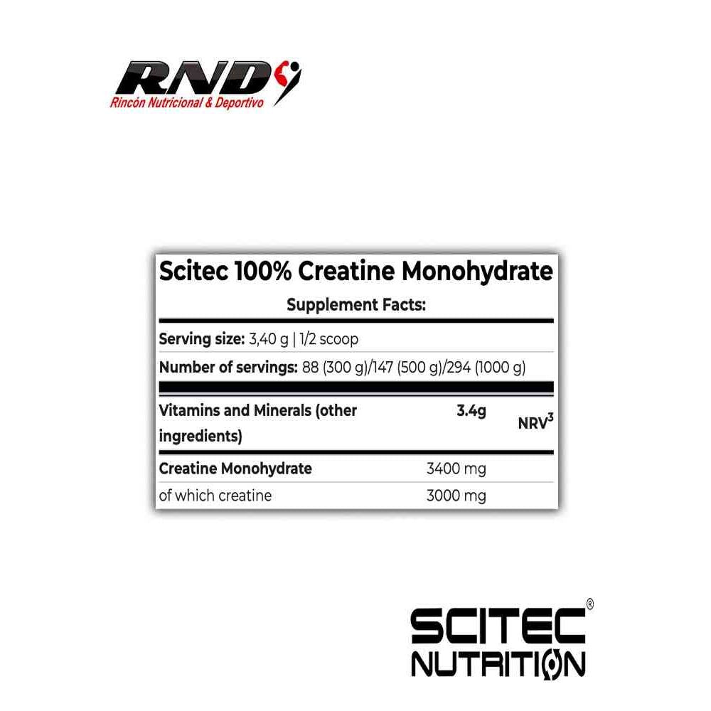 100% CREATINE MONOHYDRATE