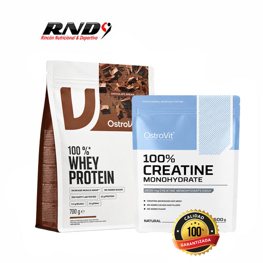 100% WHEY PROTEIN (700 GRS) + CREATINE (500 GRS)