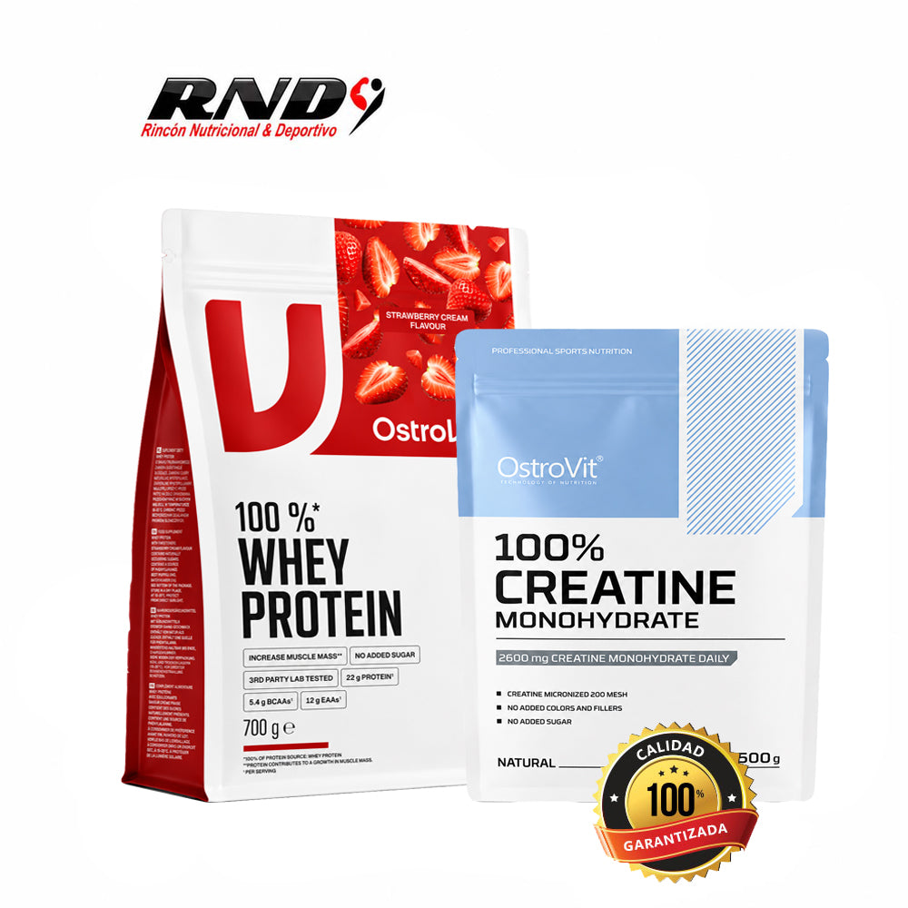 100% WHEY PROTEIN (700 GRS) + CREATINE (500 GRS)
