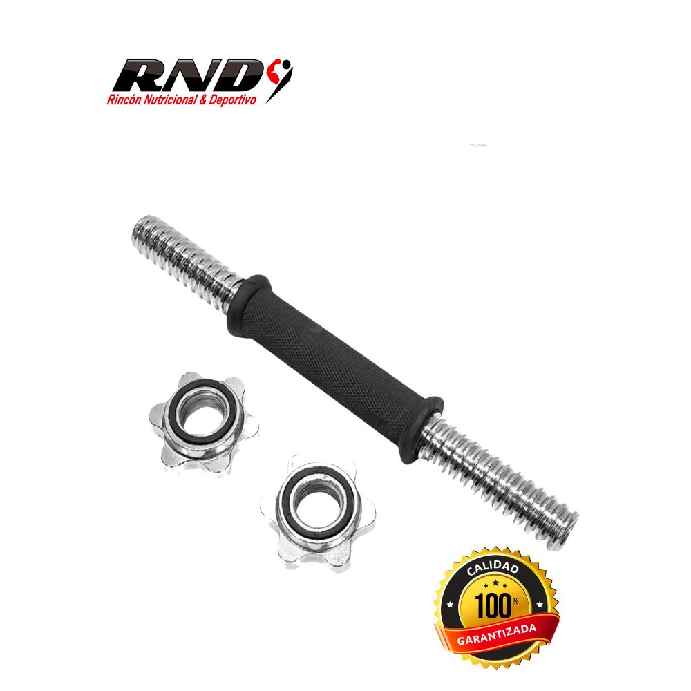 BARRA DE MANCUERNA CROMADA 35 CM (CON ROSCA)