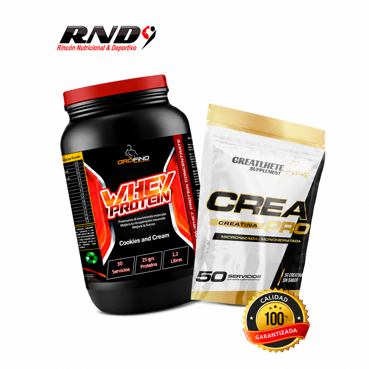 WHEY PROTEIN (2 LBS) + CREATINA (250 GRS)