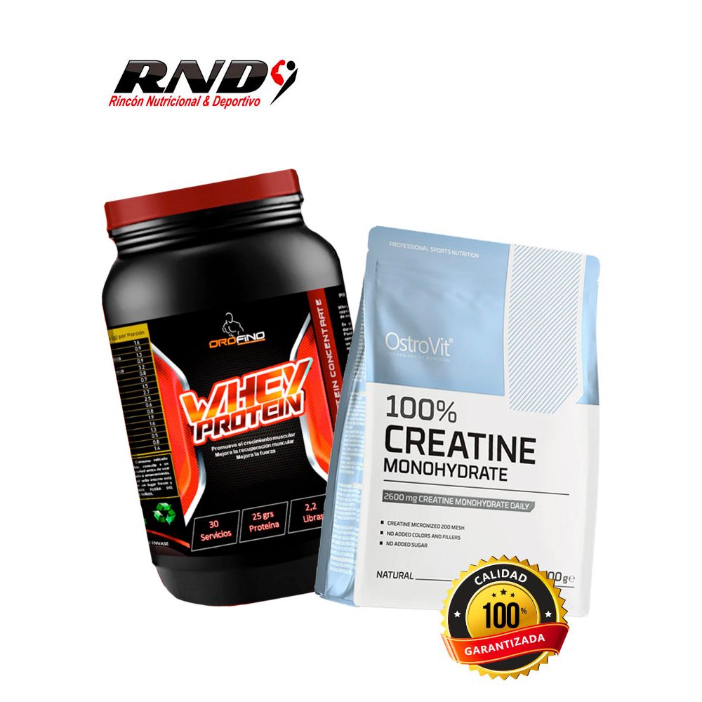 PACK WHEY PROTEIN (2 LBS) + CREATINE (300 GRS)